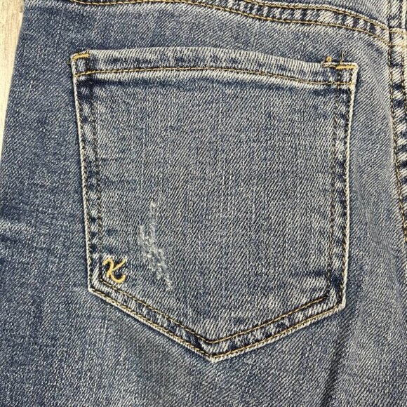 Kut From the Kloth Reese Ankle Straight Leg denim jean size 0 distressed raw hem - Picture 10 of 10